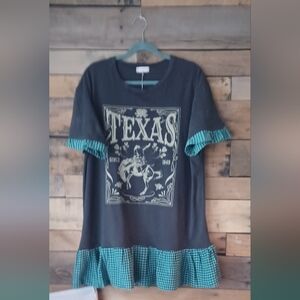 Upcycled Texas Graphic T- Shirt Dress